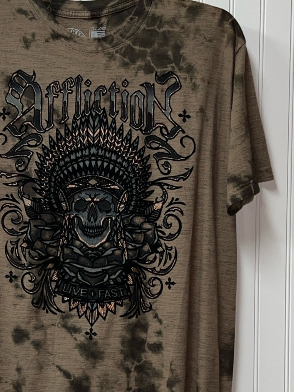 Affliction Spiral Shadow Shirt XXL NWOT New Without Tags